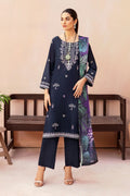 3PC EMBROIDERED DHANAK SUIT AY-1012