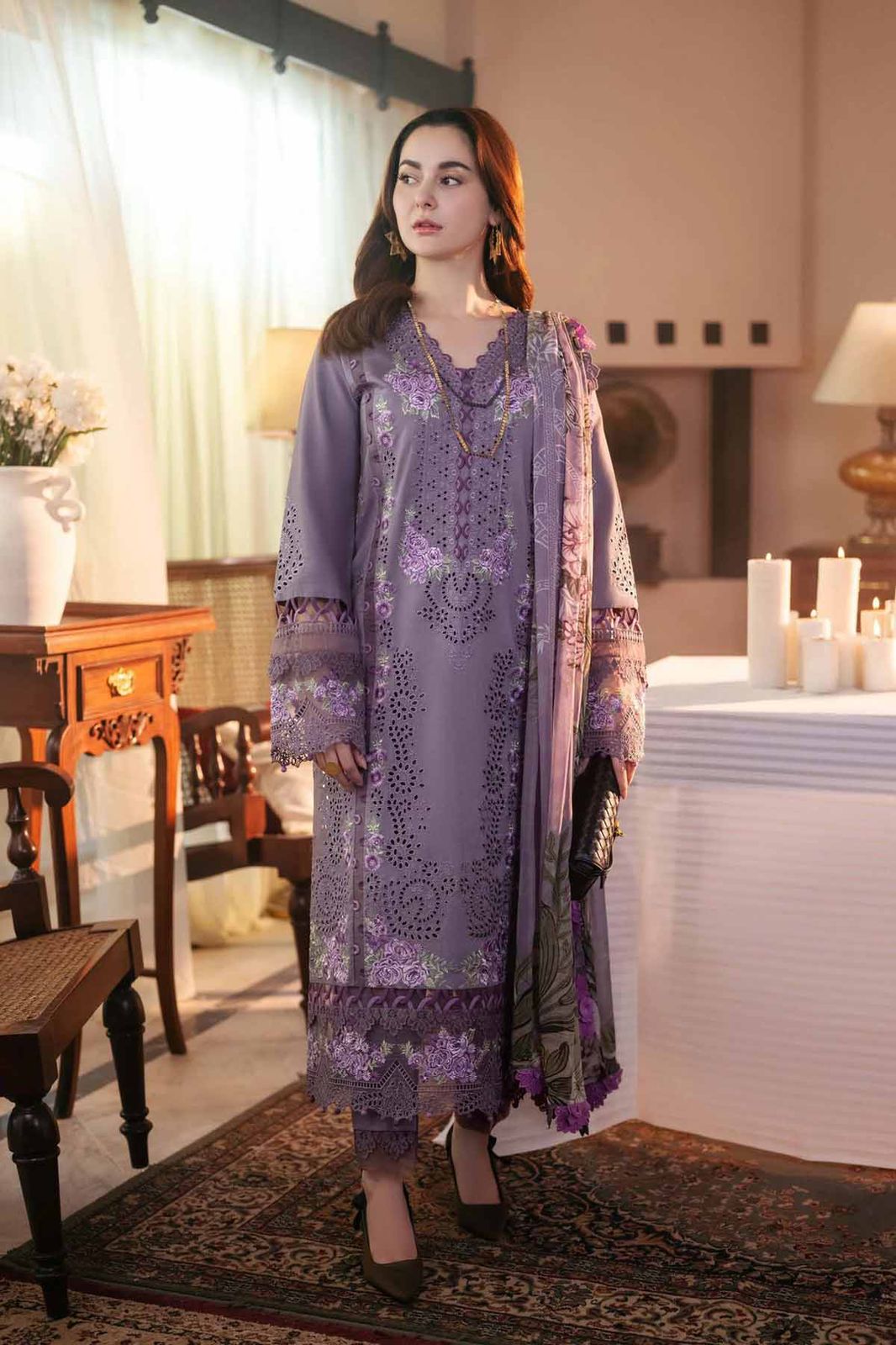 3PC Unstitched Dhanak Embroidered Suit MB012-ZT
