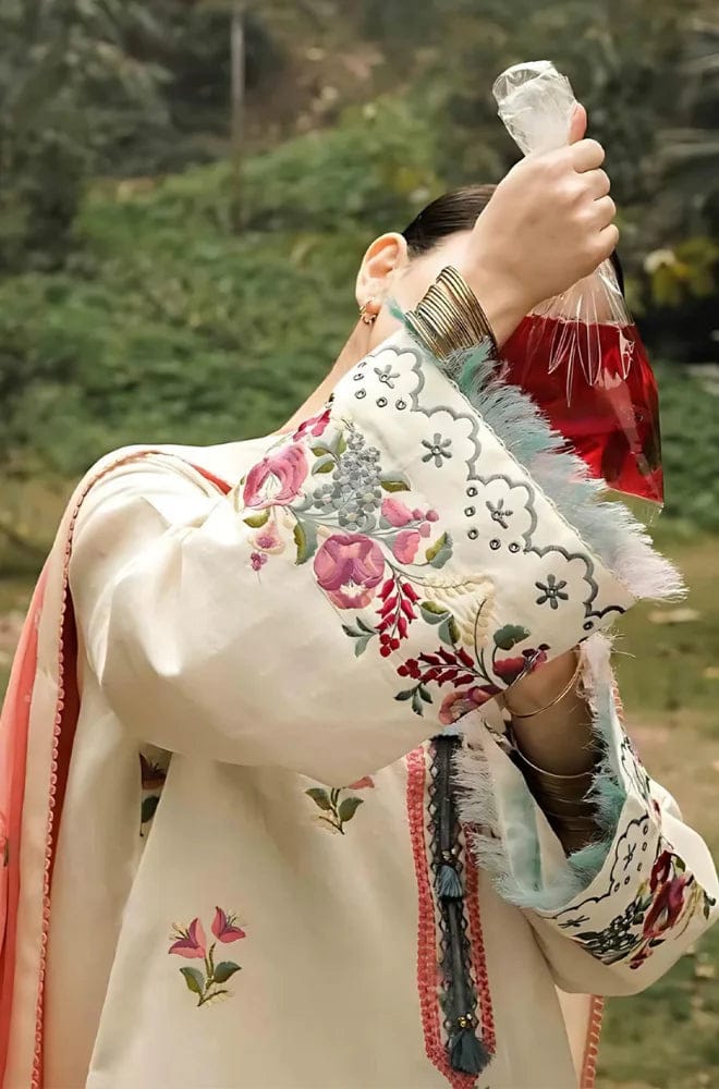 3PC EMBROIDERED DHANAK DRESS AY-1001